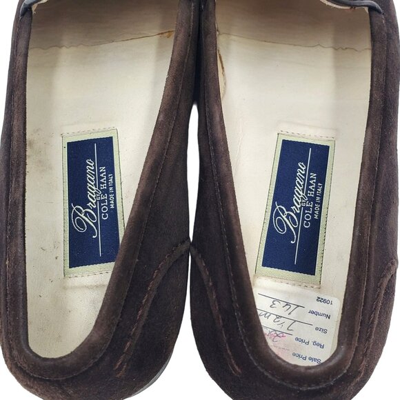Italy Bragano Cole Haan Men\'s size 7.5 Brown Suede Leather Loafer Dress Shoes main image 4